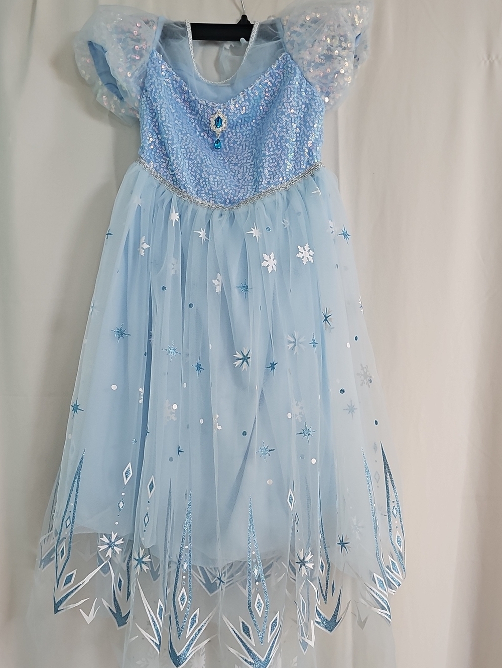 Beautiful Girls Light Blue Frozen-Style Princess Costume Dress - Picture 2 of 8
